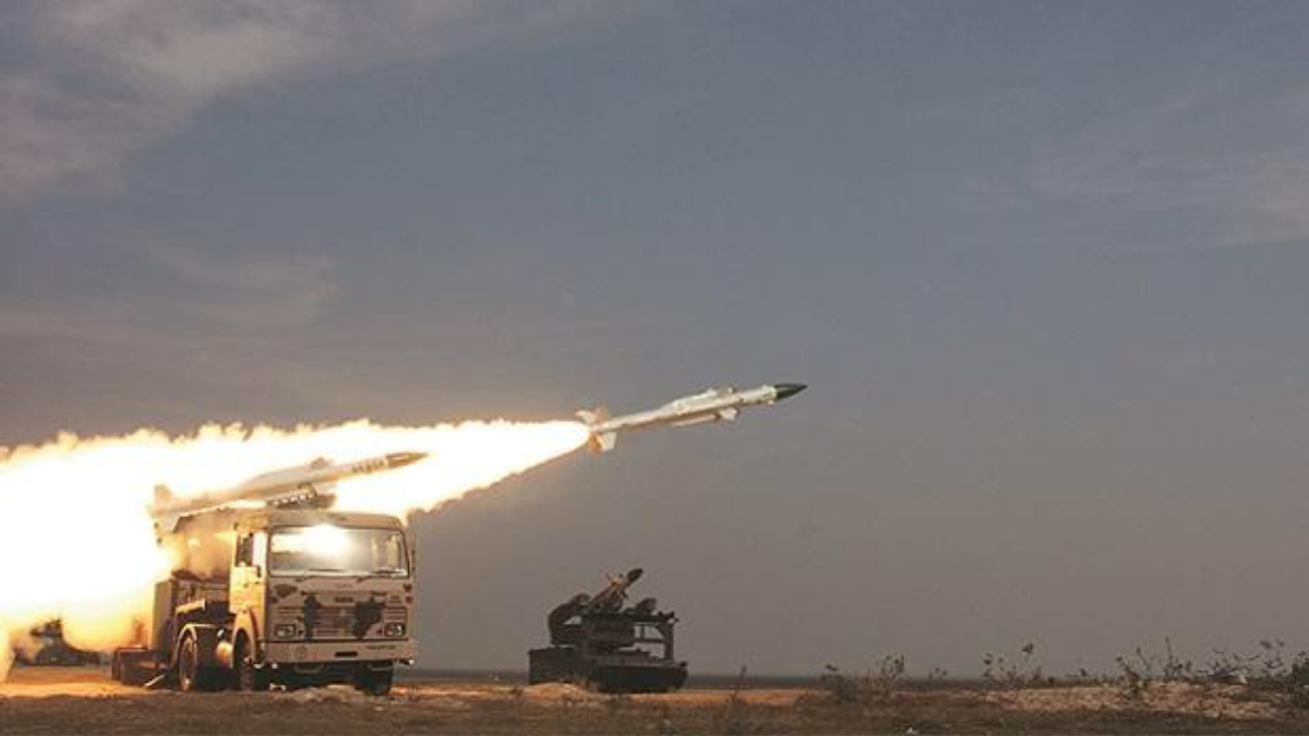 Upgraded Akash Missile Test-Fired In Jaisalmer District