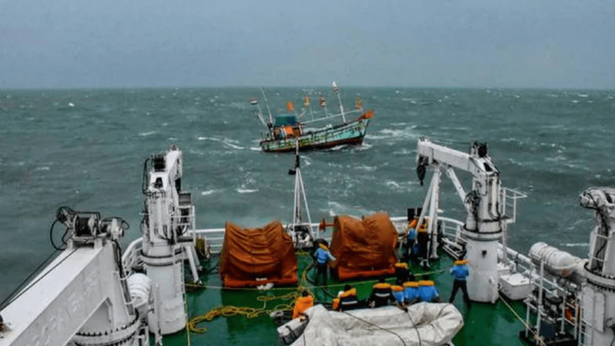 Indian Coast Guard Rescues 3 Fishermen Off Kerala's Kannur