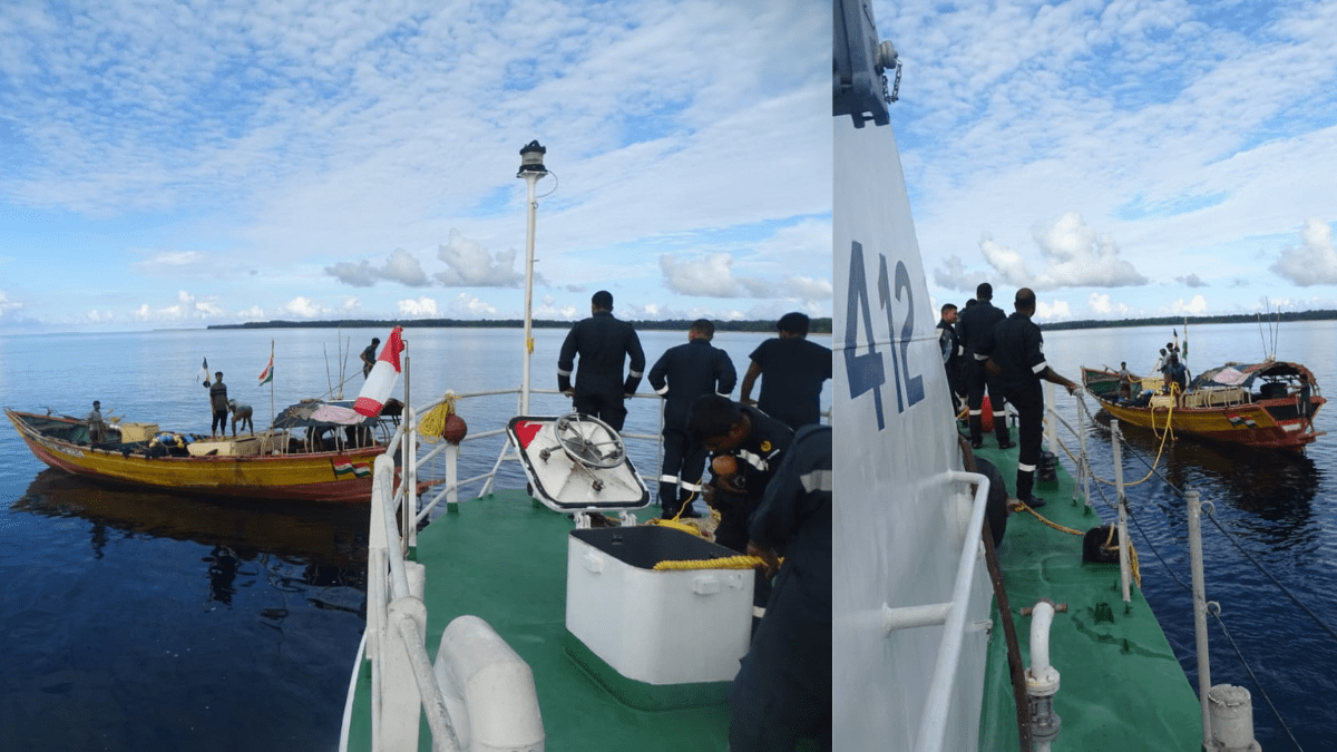 Indian Coast Guard Rescues Missing Fishing Boat 'FB Kalamma', Crew Safe