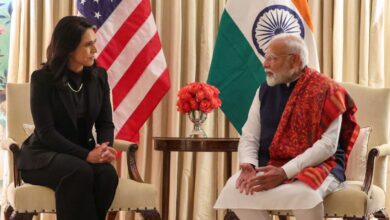 Prime Minister Narendra Modi met Tulsi Gabbard, the newly appointed US Director of National Intelligence, during his visit to Washington,